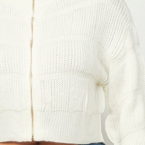 Michelin Sweater Top W/ Front Zipper - Picture 5 of 5